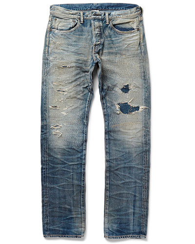 Состаренные японские джинсы Fabric Brand & Co.