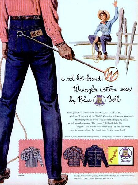 Старый плакат для джинсов Wrangler